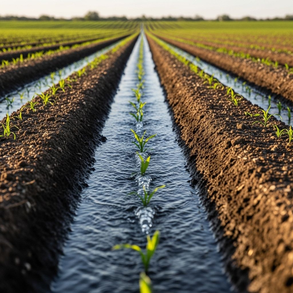 Furrow Irrigation: Principles, Practices, and Applications Discover how furrow irrigation works, from ancient roots to modern farm and garden applications, advantages, limitations, and essential design tips.