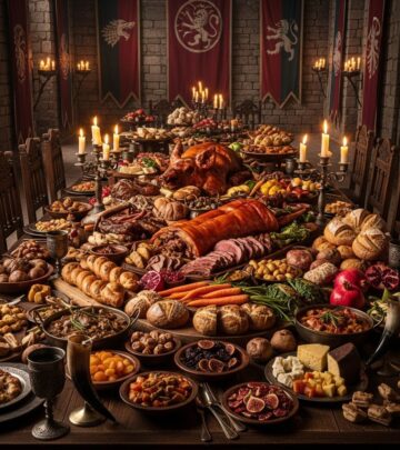Hearty recipes and vibrant dishes transport guests to a world of intrigue and celebration.