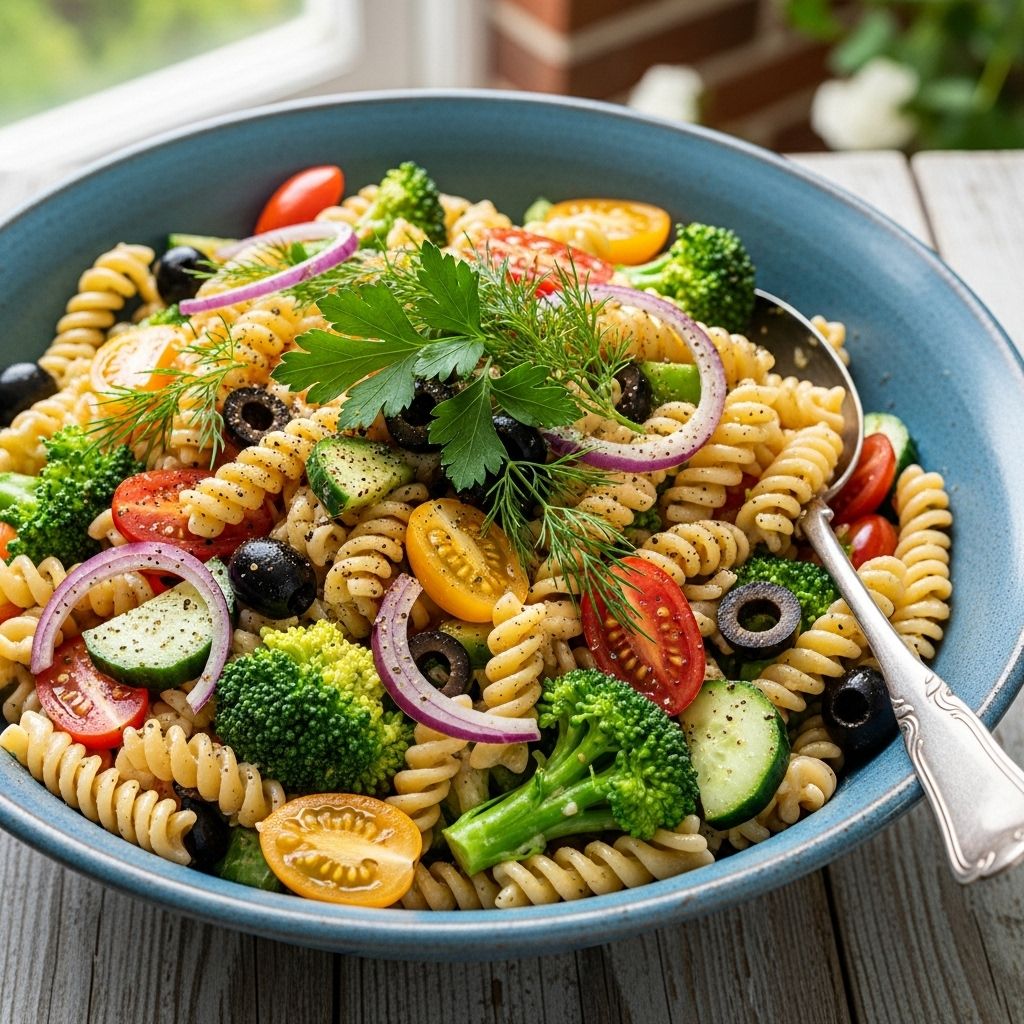 Bright flavors, crisp veggies, and a creamy dressing combine for effortless entertaining.