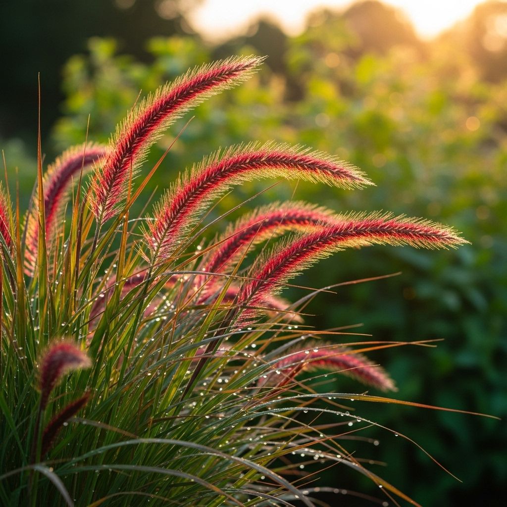 An ornamental grass offering fiery red foliage from spring to fall with low upkeep.