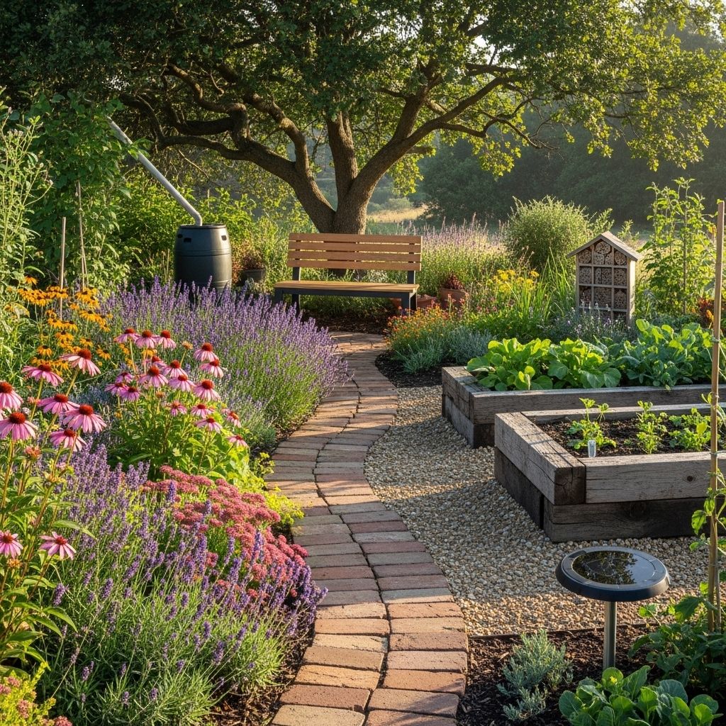 Combine soil health, efficient watering, and natural habitats for a thriving garden.