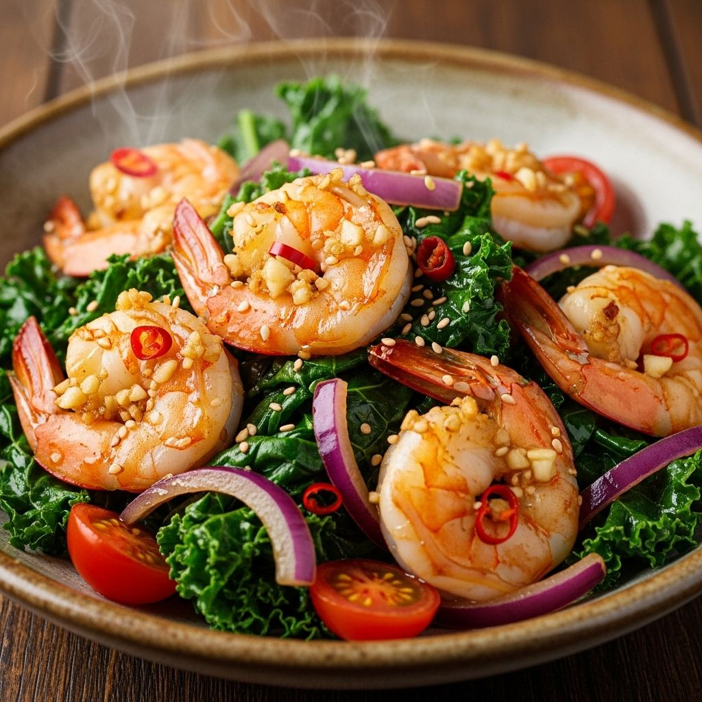 This garlic shrimp and kale stir-fry is a quick, nutritious one-pan meal packed with flavor, protein, and vibrant greens.