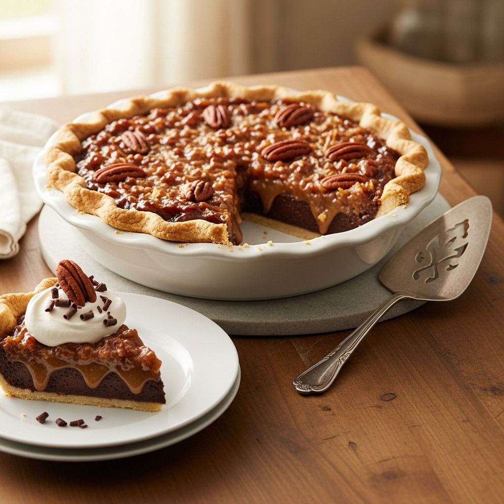 German Chocolate Pie Recipe – Easy Dessert Guide A perfect balance of creamy filling, crunchy pecans, and sweet coconut in every bite.