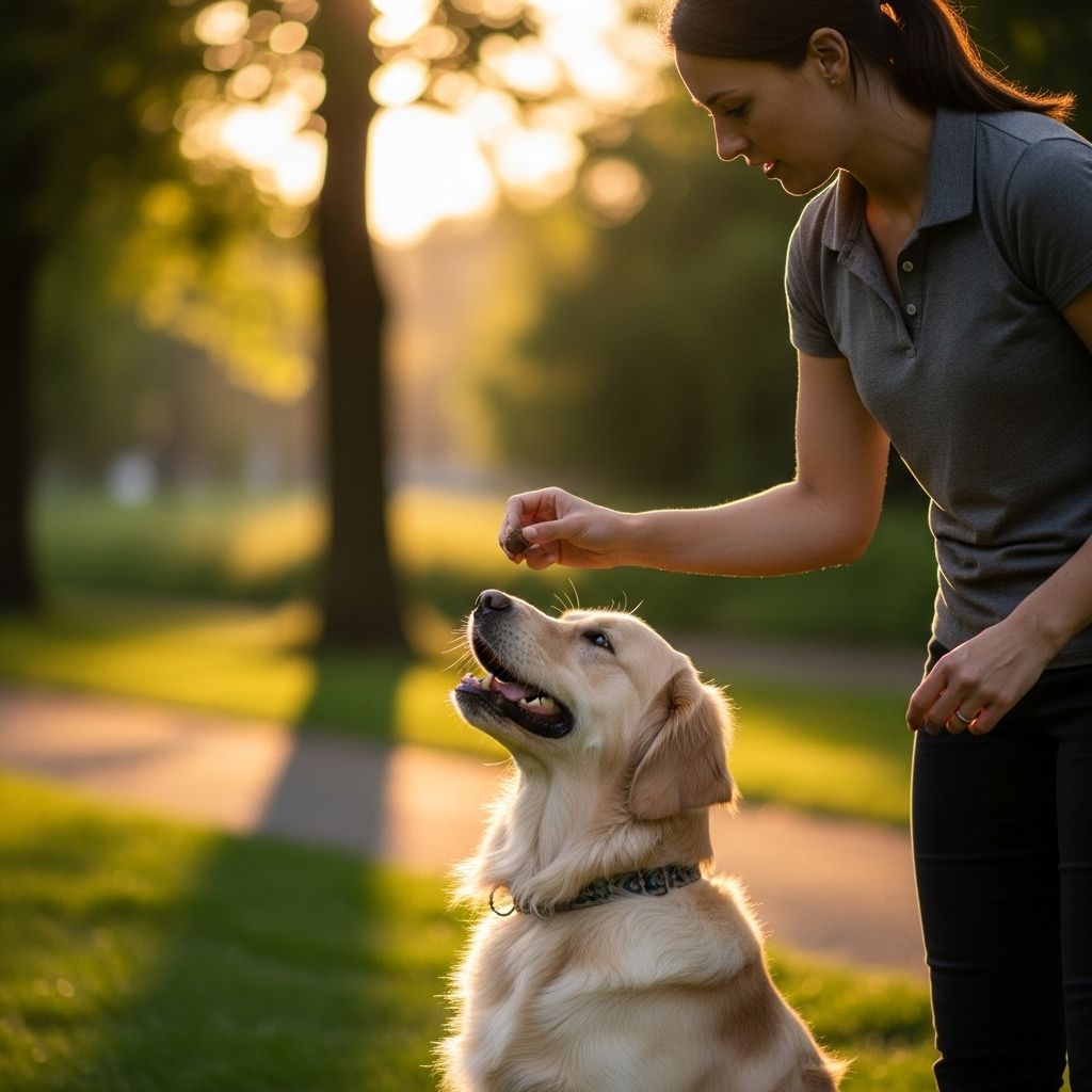 Solid commands and practice create a lifetime of reliable, well behaved companionship.