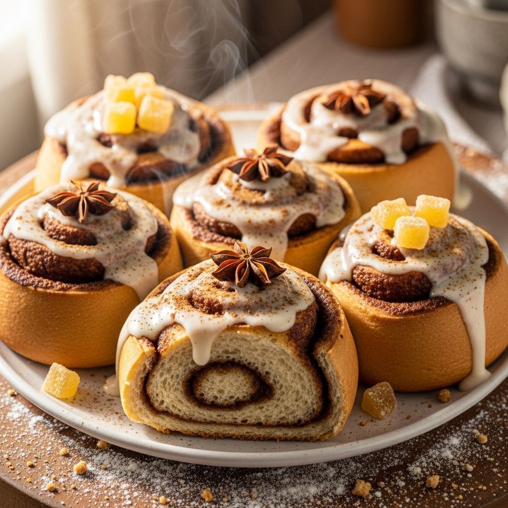 Gingerbread-Spiced Cinnamon Rolls: Festive Flavors, Classic Comfort Spiced cream cheese filling meets fluffy coconut icing for a cozy holiday treat.