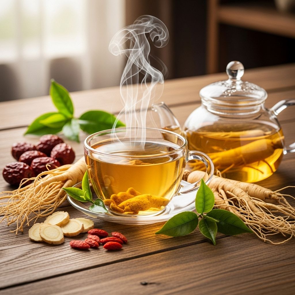 Ginseng Tea: Remarkable Benefits, Traditional Uses, and Preparation This herbal infusion harnesses adaptogenic power for steady energy and balanced wellness.