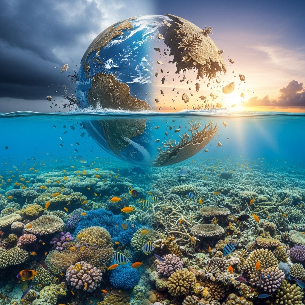 Coral reefs face escalating collapse from climate change, with worldwide ecological and economic consequences.
