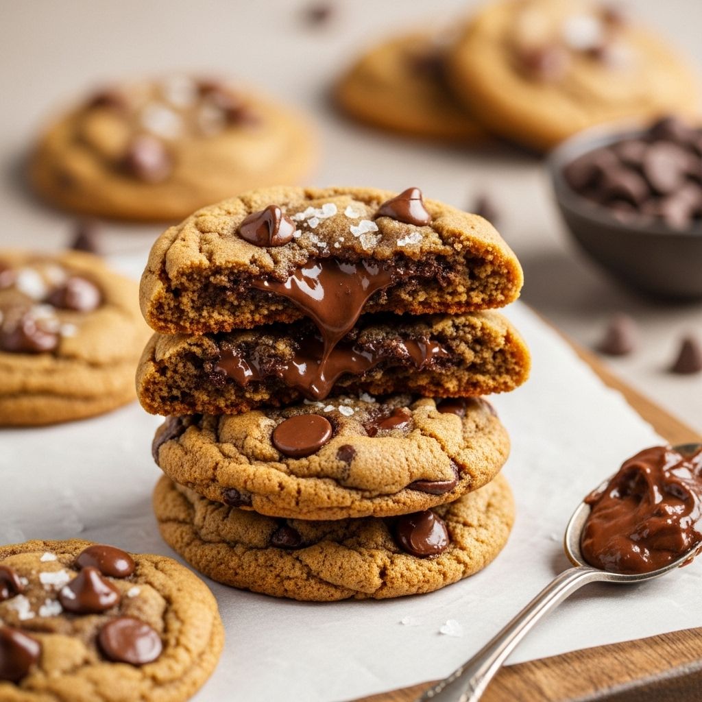 Nutty toffee flavors transform dough into irresistibly gooey bites with a crisp finish.