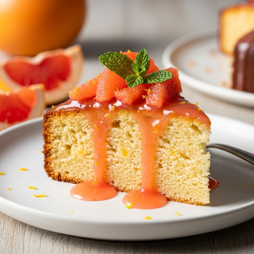 Gluten-Free Grapefruit Cake: Tangy Citrus Delight for All Bright citrus notes and tender texture combine in a fuss-free dessert that everyone can enjoy.