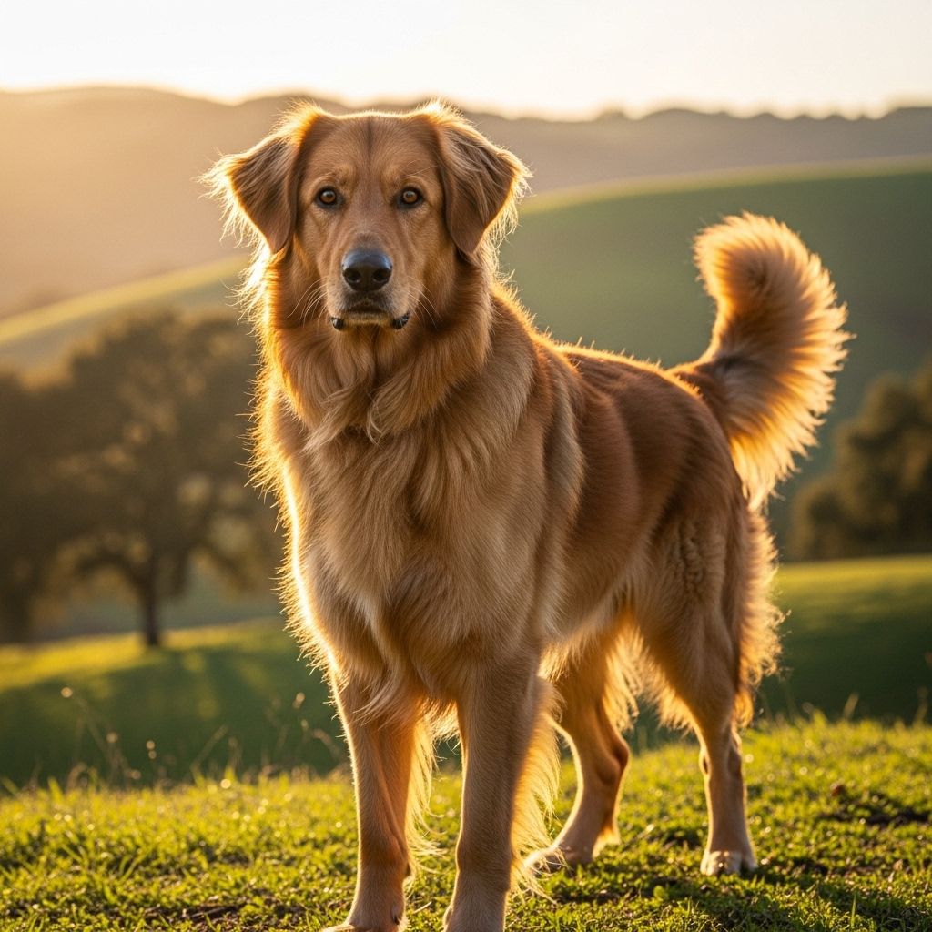 Discover the Golden Shepherd: a devoted, energetic, and intelligent hybrid that combines the best of Golden Retrievers and German Shepherds for family life.