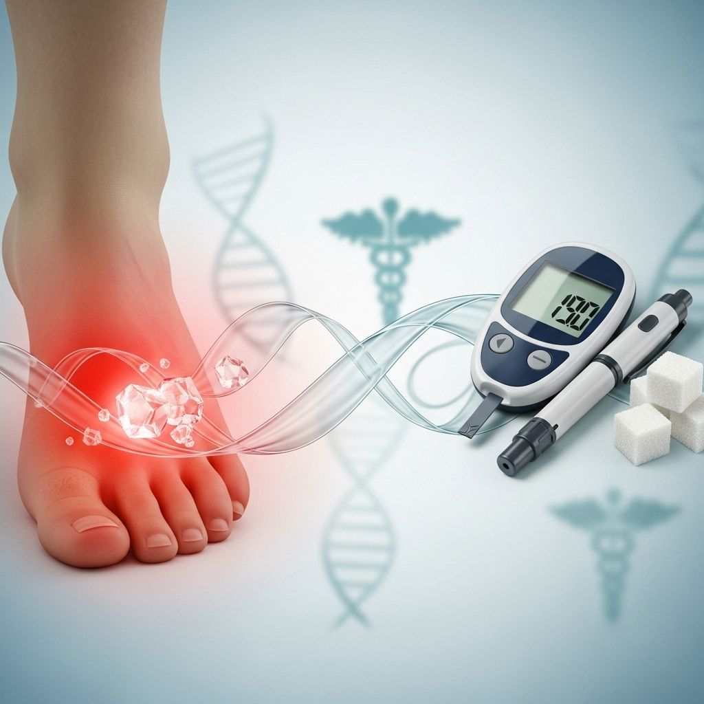 Understand the complex relationship between gout and diabetes, including shared risk factors, health impacts, and strategies for management.