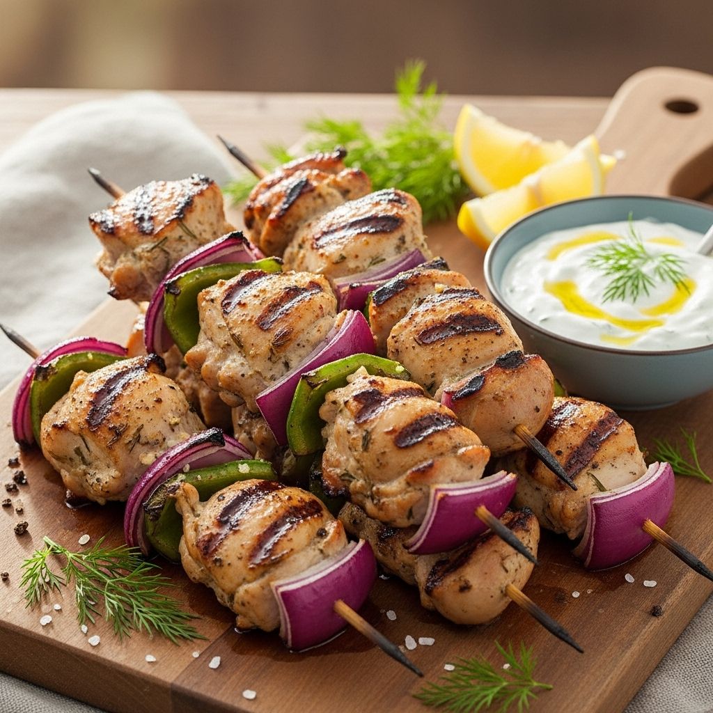 Herb-packed skewers elevate backyard meals with vibrant flavors and simple prep.