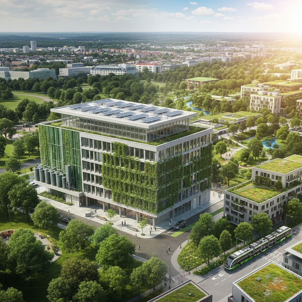 Shifting sustainability from single buildings to whole communities through green zoning strategies.