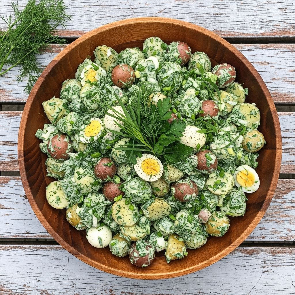 A crisp, herby twist on classic cookout fare that deepens in flavor after chilling.