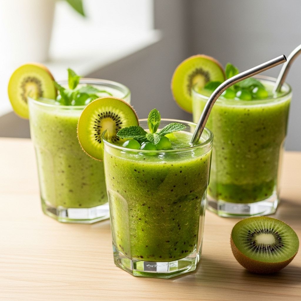 Learn how to create delicious, fiber-rich green kiwi smoothies packed with essential nutrients and energizing flavors.