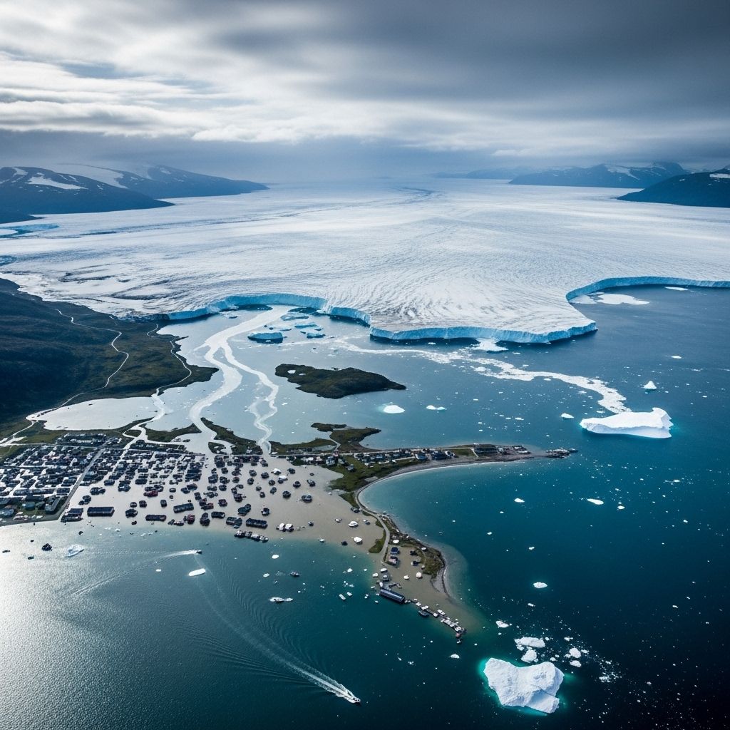 Accelerating ice loss in Greenland is driving unprecedented floods and poses long-term threats to global coastlines.