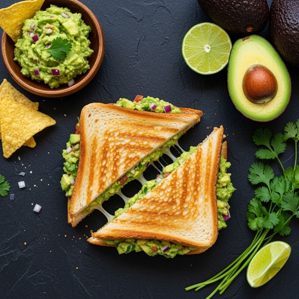 A crunchy, buttery crust meets gooey fillings for a bold, satisfying comfort sandwich.