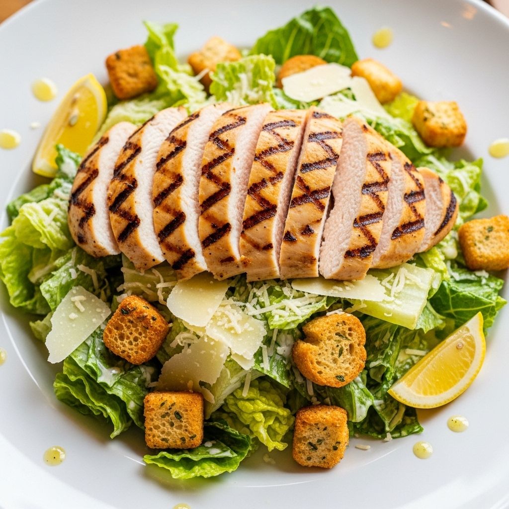 Smoky chicken and charred romaine deliver a satisfying crunch balanced by tangy dressing.