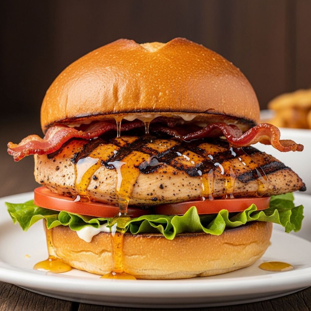 A sweet glaze and smoky strips create an unforgettable bite that redefines quick meals.