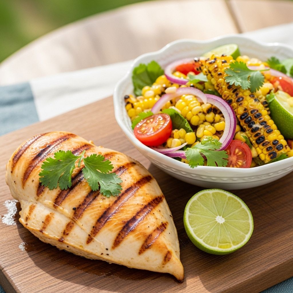 Juicy chicken and charred corn combine for a satisfying meal full of fresh, bold flavors.
