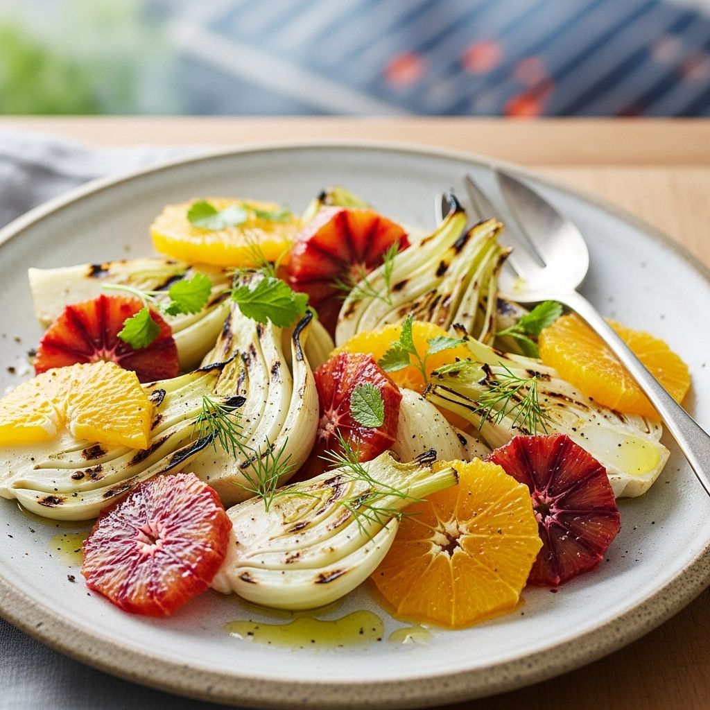 Seasonal produce melds heat and flavor into sweet, tangy slices that elevate any dish.