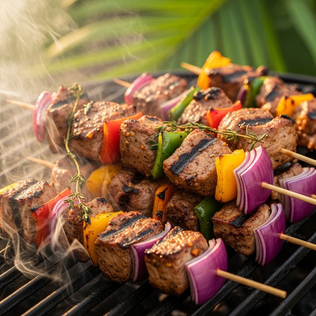These bite-size delights pair bold spice paste with smoky char for memorable cookouts.