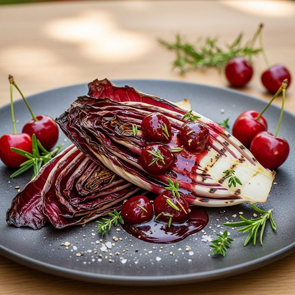 Smoky char meets sweet-tart sauce to elevate leafy greens into gourmet bites.