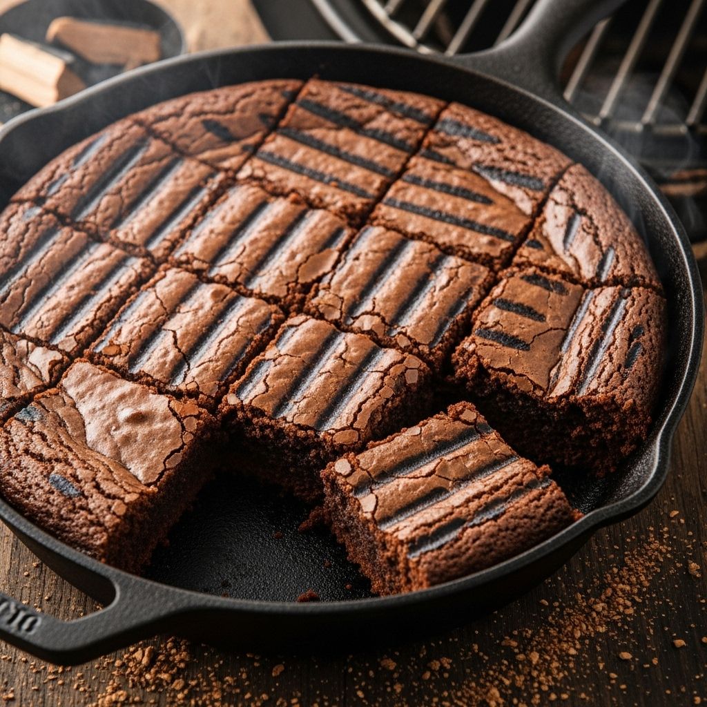 Indirect heat and charcoal scents craft a crackly top and gooey chocolate center.