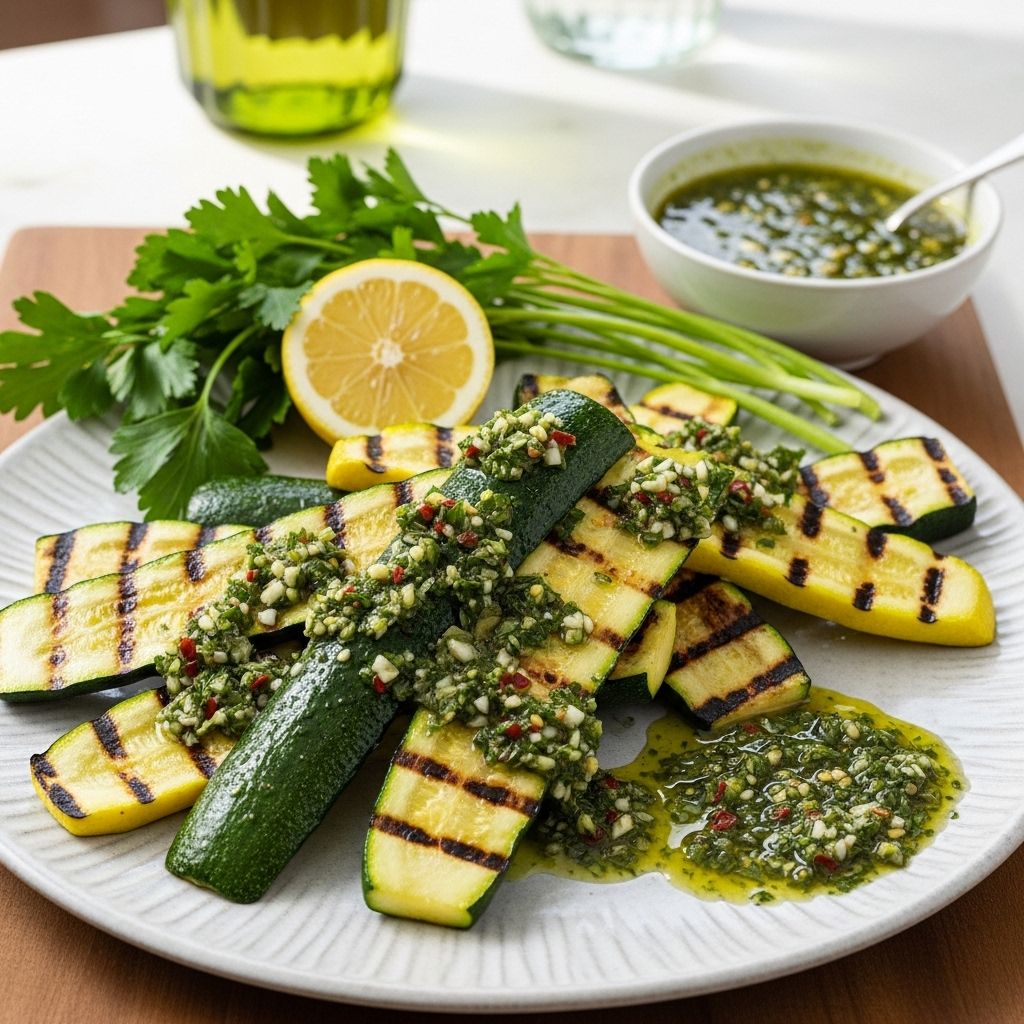 Charred slices meet a tangy, zesty herb blend for memorable summer flavor.