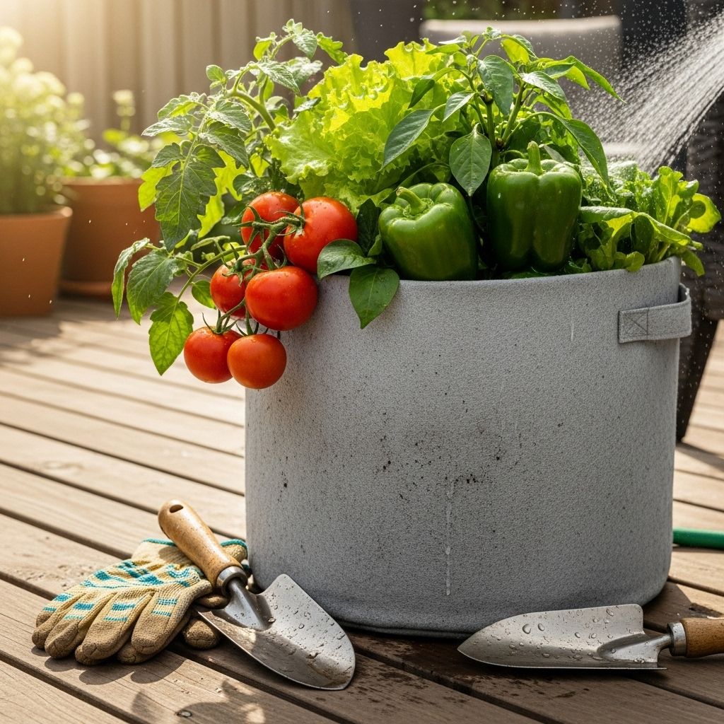 Regular cleaning and careful storage keep fabric pots durable and productive each season.
