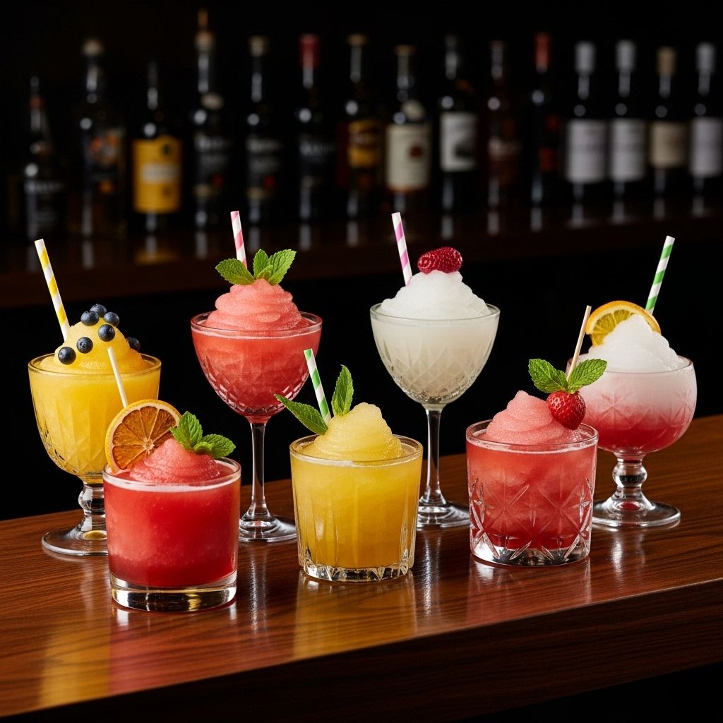 Grown-Up Slushies: The Ultimate Guide to Refreshing Frozen Cocktails Simple ingredients become icy cocktails that add playful flair to every gathering.