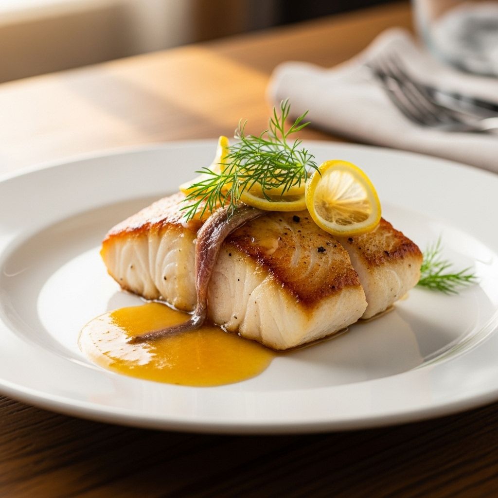 This quick halibut dish delivers rich citrus flavor, healthy omega-3s, and a savory anchovy sauce for an easy yet sophisticated weeknight meal.