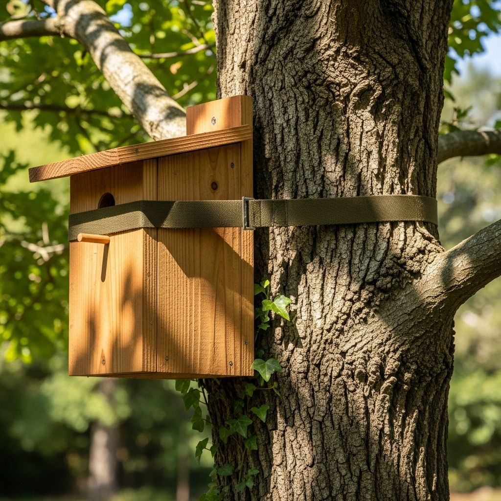 Discover safe, non-invasive methods for mounting birdhouses that protect both trees and backyard wildlife.