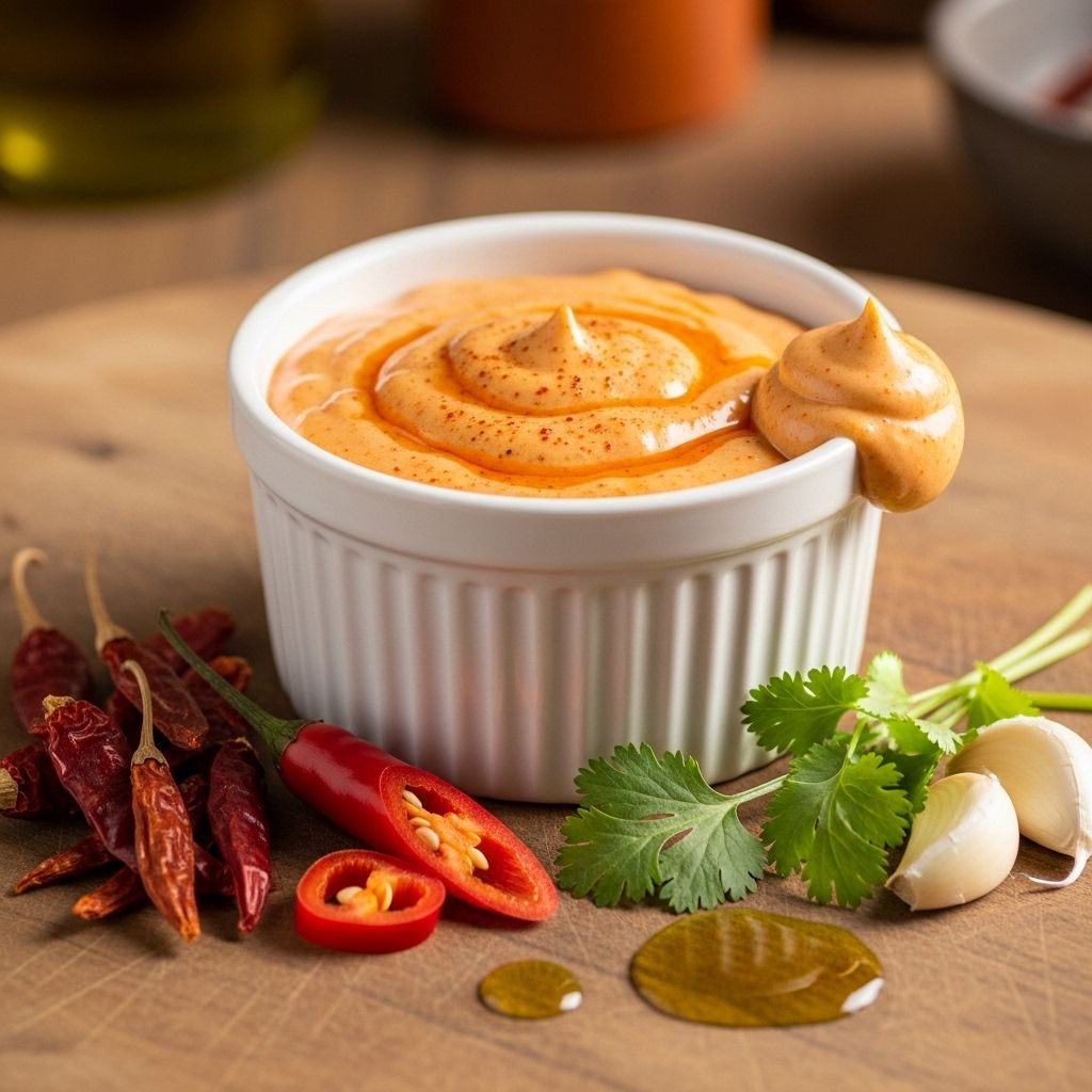 A fiery condiment that transforms everyday dishes with bold heat and smoky depth.