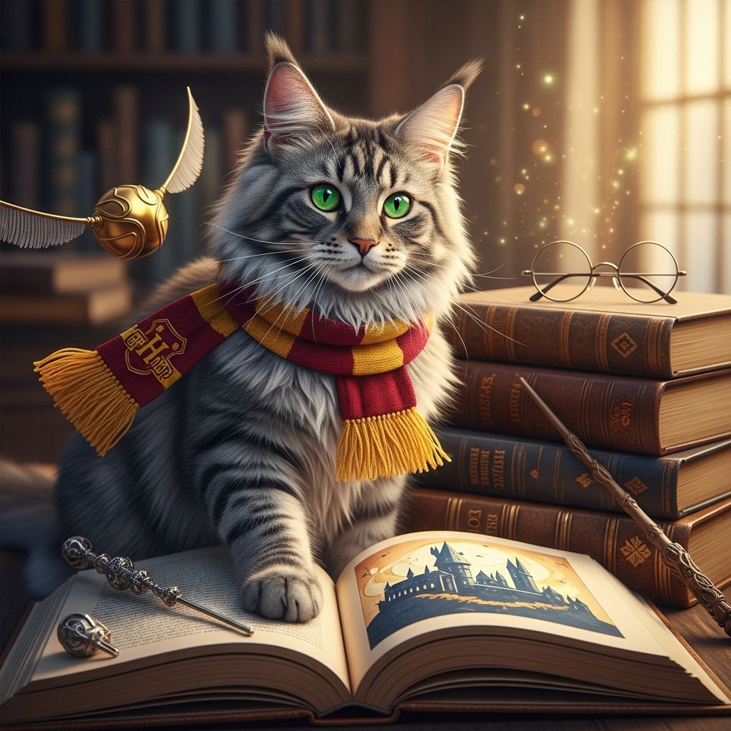 Unleash the magic of Hogwarts with 130+ spellbinding Harry Potter names for your feline friend, inspired by characters, spells, and creatures.