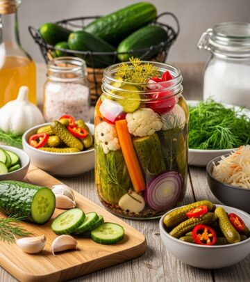 Brined vegetables bring live cultures and essential nutrients to enrich your daily diet.