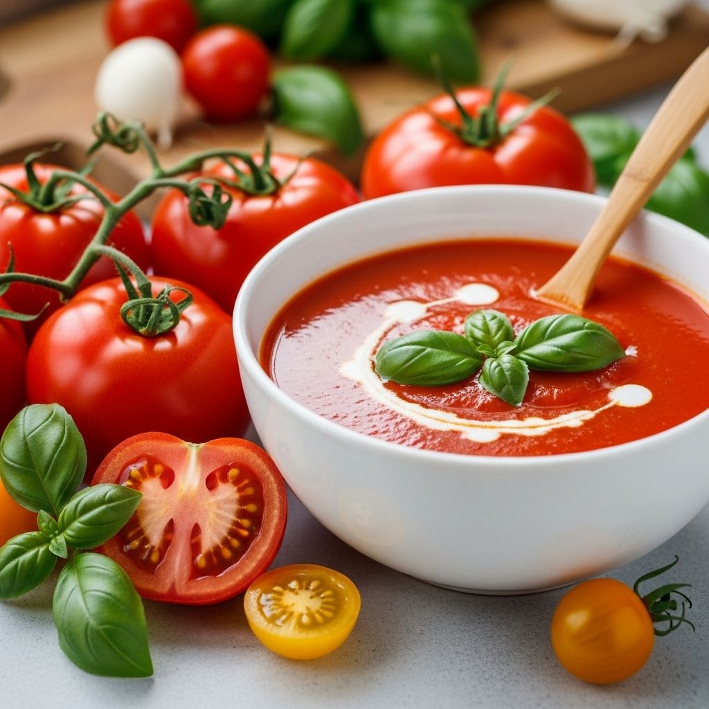 The Incredible Health Benefits and Uses of Tomato Soup A flavorful bowl that uplifts immunity, strengthens your heart, and fuels glowing skin.