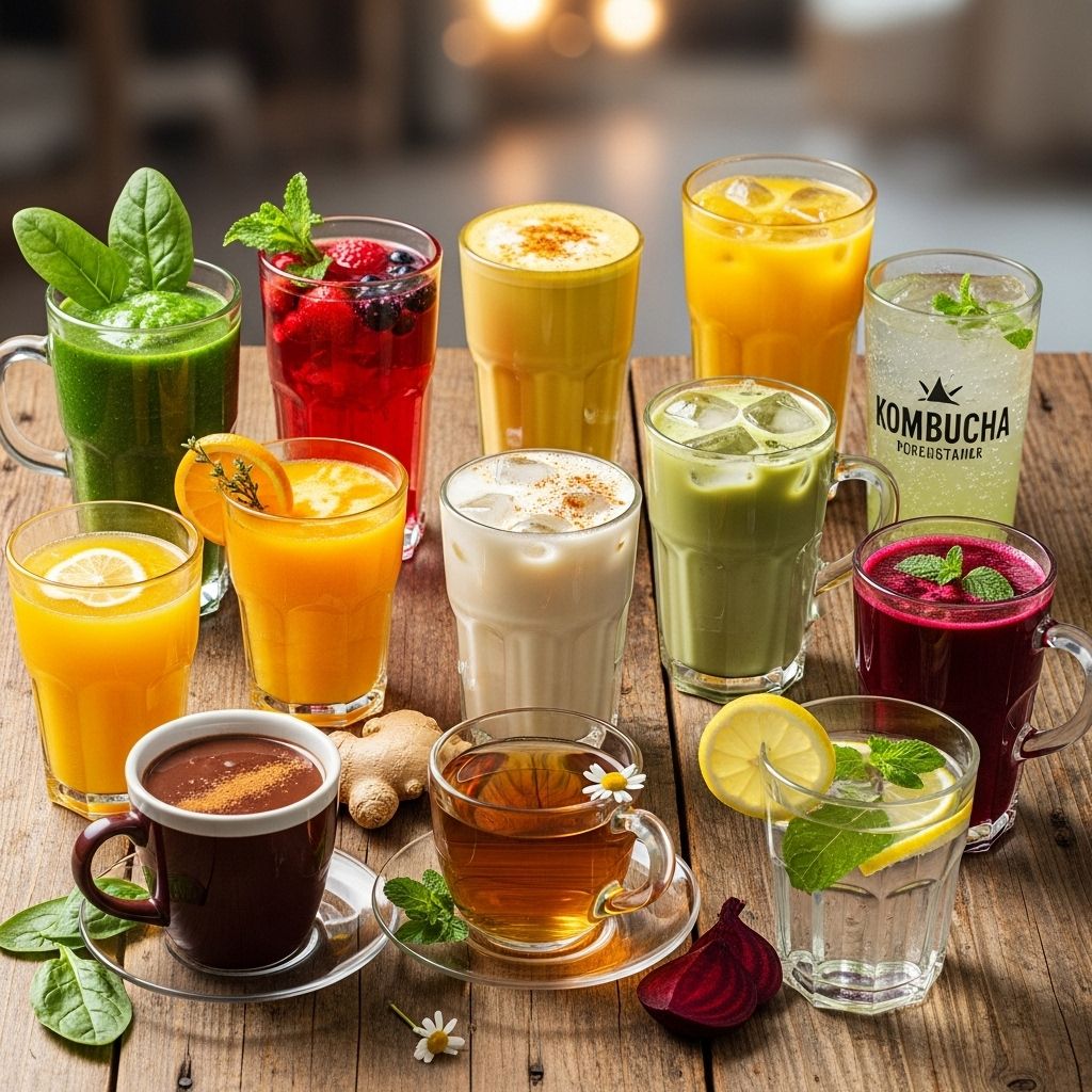 10 Healthy Drinks That Can Naturally Boost Your Mood A selection of flavorful blends that hydrate, energize, and soothe your mind.