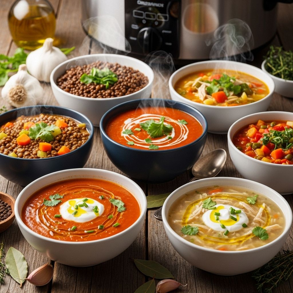Discover 35 flavorful, nutrition-packed slow-cooker soups for cozy, effortless weeknight meals all season long.