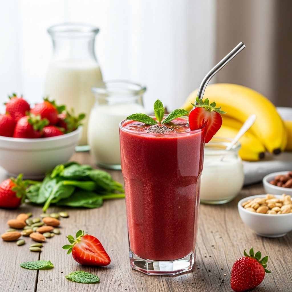 Vibrant fruit blends enriched with seeds, greens, and proteins for a nourishing boost.