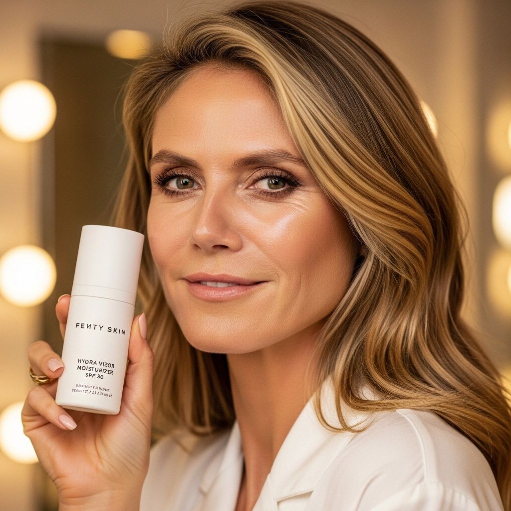 Discover why Heidi Klum and her makeup artist trust Fenty Skin Hydra Vizor Invisible Moisturizer for an effortless, sun-safe glow.