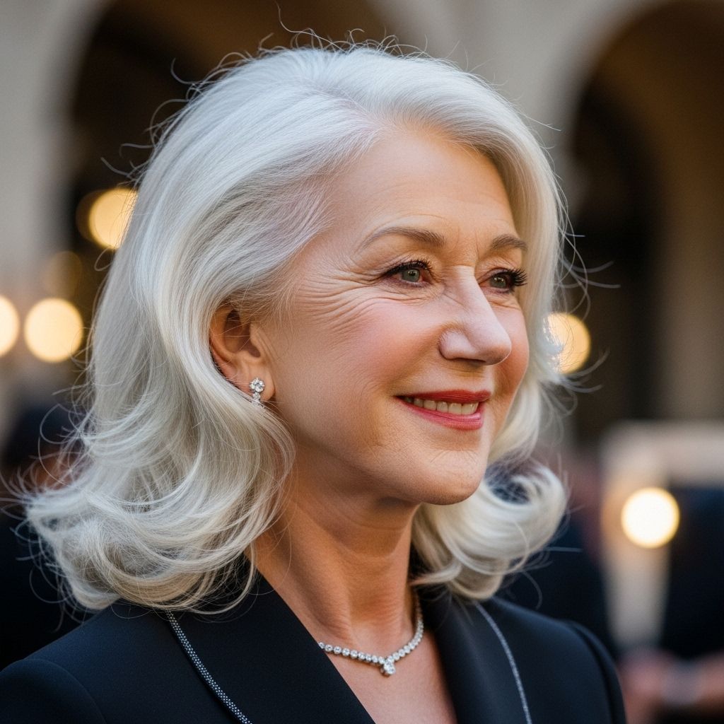 Helen Mirren stuns at Paris Fashion Week with dramatic silver hair, fearless glamour, and a message of empowerment for all ages.