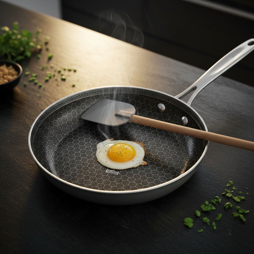 A versatile pan that merges easy food release with stainless steel toughness.