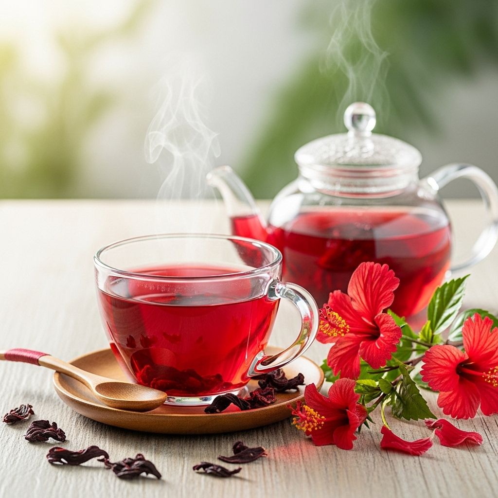 Hibiscus Tea: Health Benefits, Nutrition, Safety, and How to Brew A tart, ruby-red infusion that supports heart health and revitalizes daily hydration.