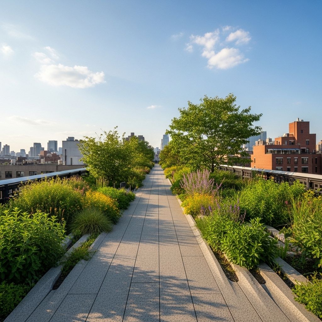 A lush, ever-changing oasis blending wild planting with serene city views.