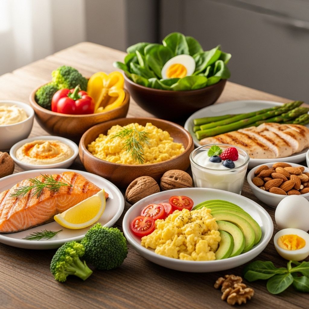 Energize your day with tasty protein-rich meals that keep carbs low and hunger at bay.