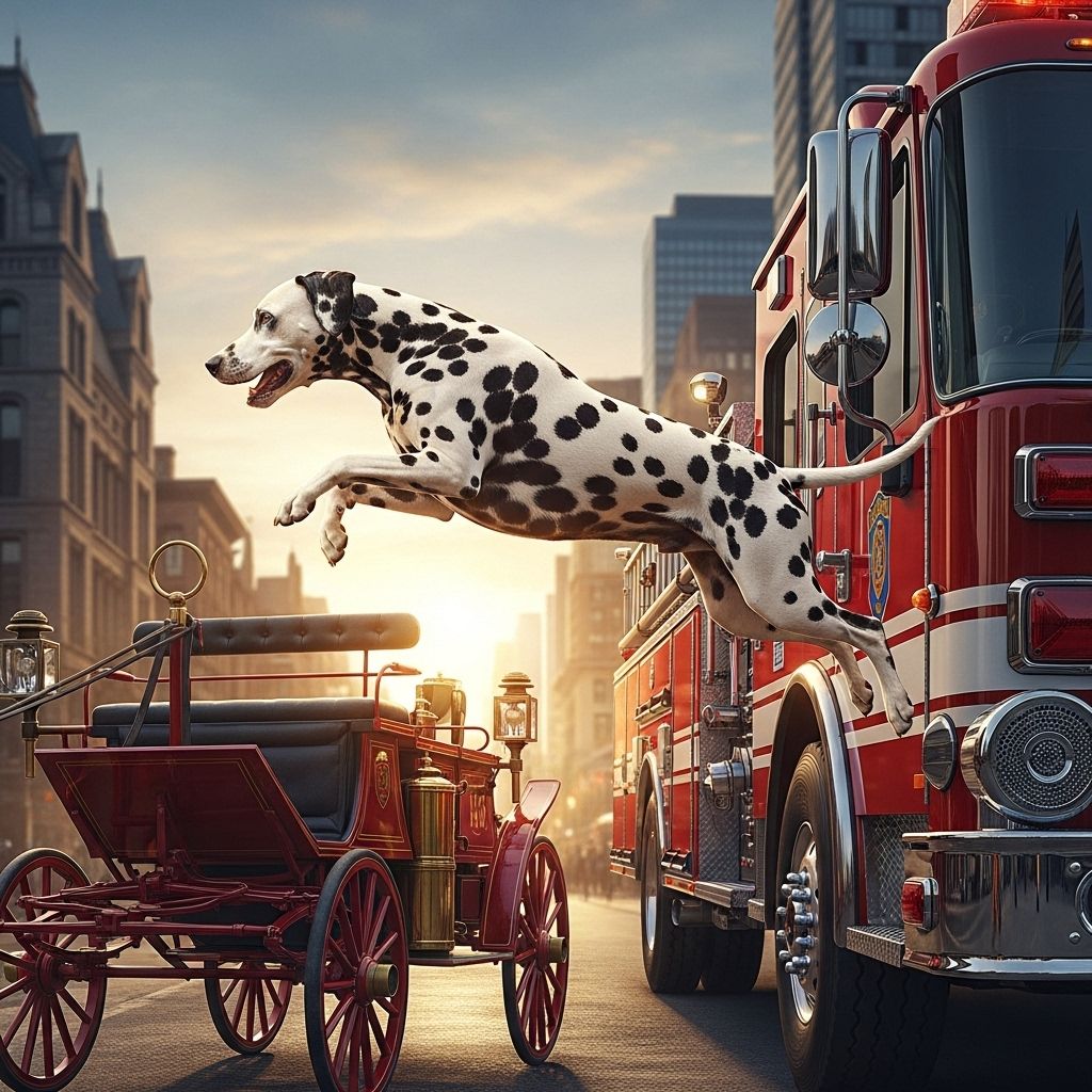 A journey through centuries of canine courage alongside firefighting pioneers.