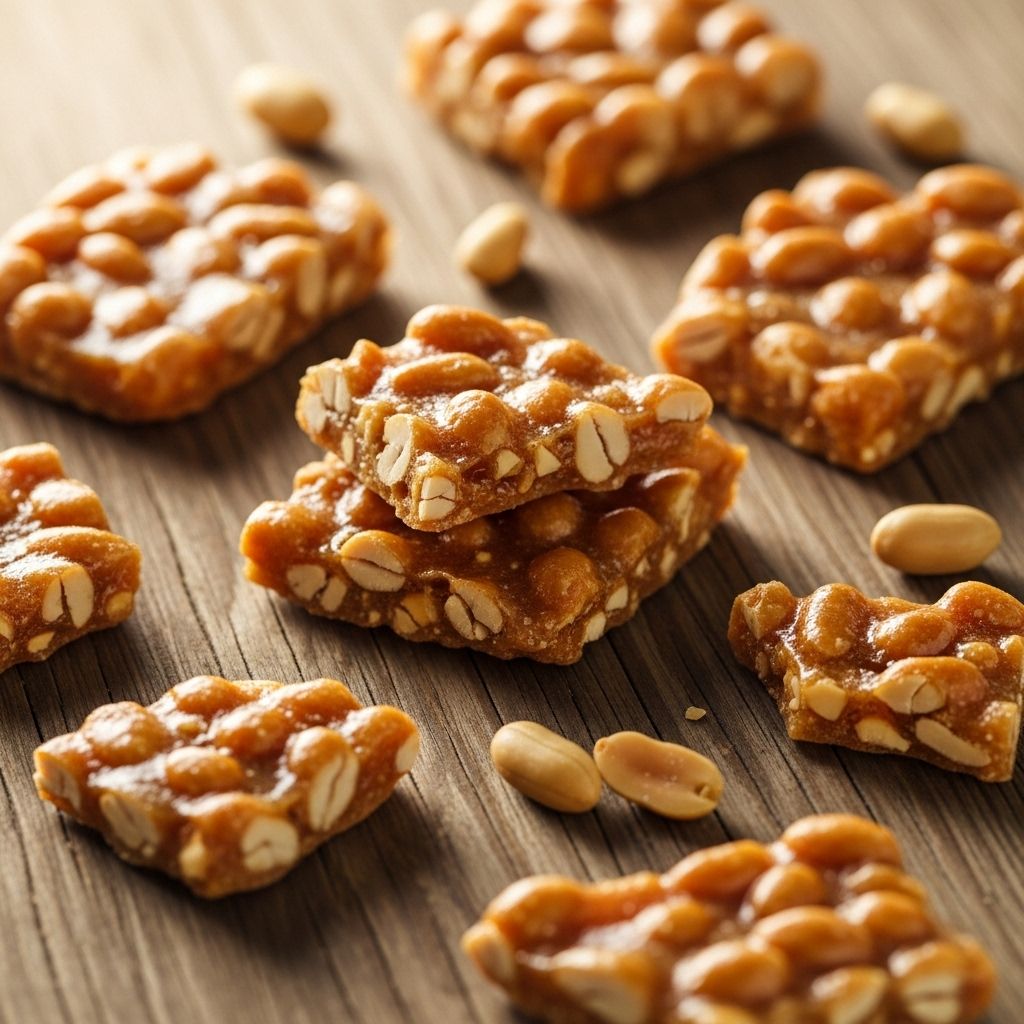 Enjoy the satisfying snap of caramel-coated nuts in every gourmet bite.