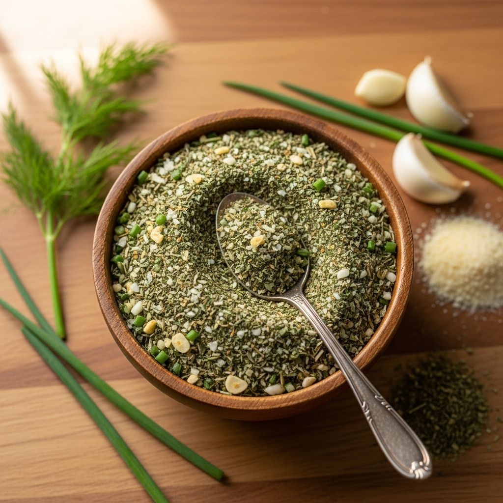 A simple pantry blend that delivers fresh, herb-packed tang for endless culinary creations.