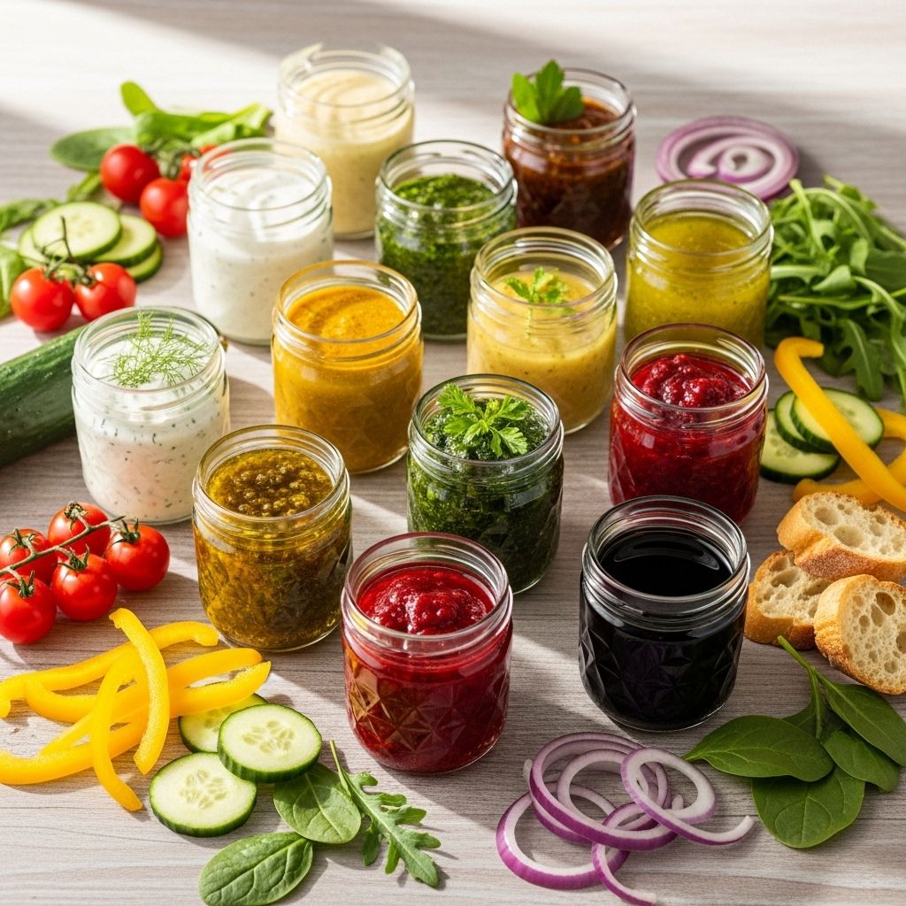Elevate your salads by making easy, healthy dressings at home—simple recipes full of flavor and nutrition.